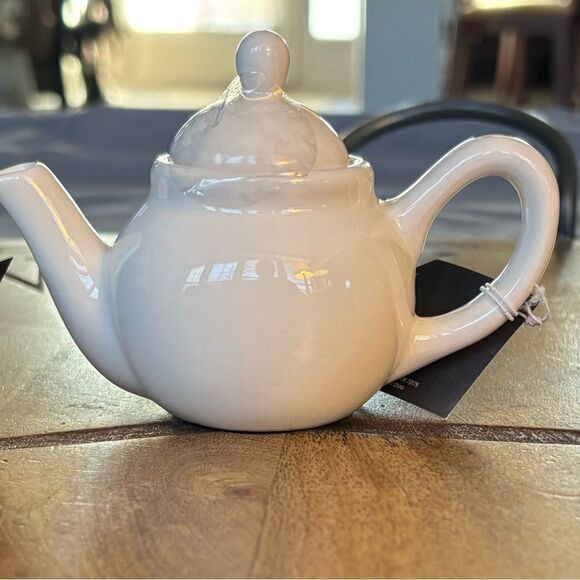 3 pc NEW Miniature White Tea Set NWT Food & Dishwasher Safe - Picture 2 of 6